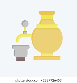 Icon Samovar. related to Russia symbol. flat style. simple design editable. simple illustration