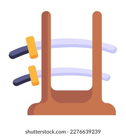 An icon of samurai swords flat design