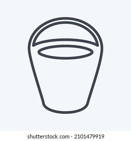 Icon Sand bucket - Line Style - Simple illustration,Design template vector, Good for prints, posters, advertisements, announcements, info graphics, etc.