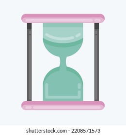Icon Sandglass. suitable for education symbol. flat style. simple design editable. design template vector. simple illustration