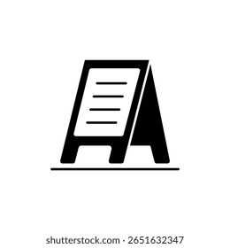 Icon a sandwich board, isolated against a clean background.
