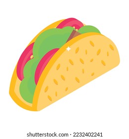 An icon of sandwich isometric design 