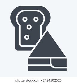 Icon Sandwich. related to Fast Food symbol. glyph style. simple design editable. simple illustration