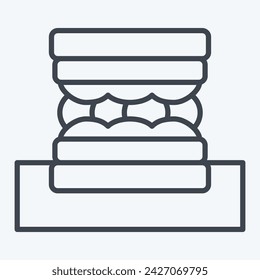 Icon Sandwich. related to Picnic symbol. line style. simple design editable. simple illustration