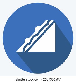 Icon Sandwich. suitable for Bakery symbol. long shadow style. simple design editable. design template vector. simple illustration