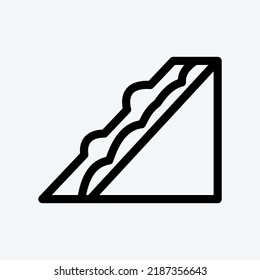 Icon Sandwich. suitable for Bakery symbol. line style. simple design editable. design template vector. simple illustration