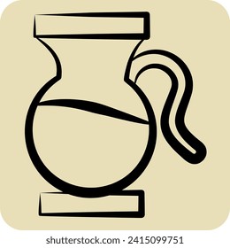 Icon Sangria. related to Spain symbol. hand drawn style. simple design editable. simple illustration