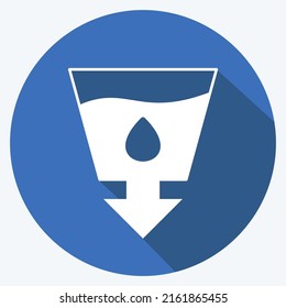 Icon Sanitation. suitable for Community symbol. long shadow style. simple design editable. design template vector. simple symbol illustration
