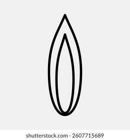 Icon sansevieria. Plant leaves elements. Icon in line style.