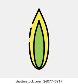Icon sansevieria. Plant leaves elements. Icon in filled line style.