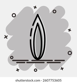 Icon sansevieria. Plant leaves elements. Icon in comic style.
