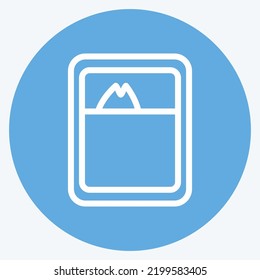 Icon Sardine. suitable for seafood symbol. blue eyes style. simple design editable. design template vector. simple illustration