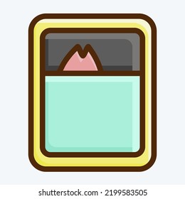 Icon Sardine. suitable for seafood symbol. flat style. simple design editable. design template vector. simple illustration