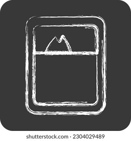 Icon Sardine. suitable for seafood symbol. chalk Style. simple design editable. design template vector