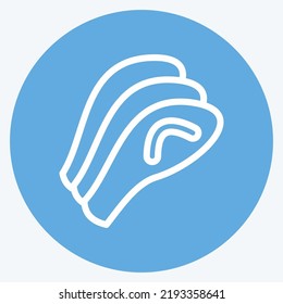 Icon Sashimi. suitable for Japanese symbol. blue eyes style. simple design editable. design template vector. simple illustration