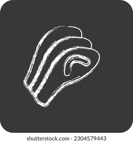 Icon Sashimi. suitable for Japanese symbol. chalk Style. simple design editable. design template vector