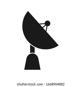 Icon of a satellite dish. Simple flat design for websites and apps