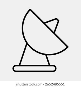 Icon satellite. Military and war elements. Icon in line style.