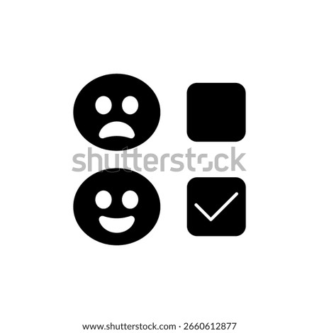 Icon a satisfied, isolated against a clean background.
