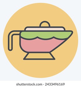 Icon Sauce. related to Milk and Drink symbol. color mate style. simple design editable. simple illustration