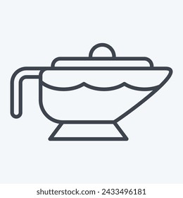 Icon Sauce. related to Milk and Drink symbol. line style. simple design editable. simple illustration