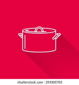 Icon of saucepan with cover 