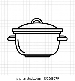 Icon of saucepan with cover