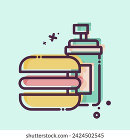 Icon Sausage Bread. related to Fast Food symbol. MBE style. simple design editable. simple illustration