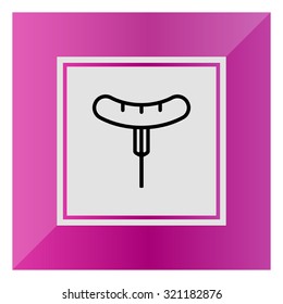Icon of sausage on fork