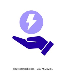 Icon a save energy, isolated against a clean background.