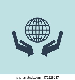 Icon of Save Globe. EPS-10.