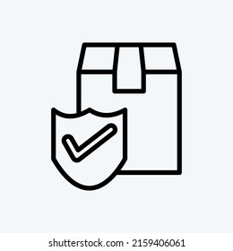 Icon Save Packaging. suitable for education symbol. line style. simple design editable. design template vector. simple illustration