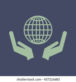 Icon of Save Planet, Save Globe. Eps-10.