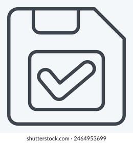 Icon Save. related to Button Download symbol. line style. simple design illustration