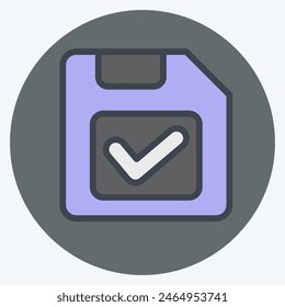 Icon Save. related to Button Download symbol. flat style. simple design illustration