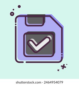 Icon Save. related to Button Download symbol. MBE style. simple design illustration