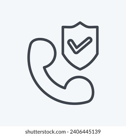 Icon Save Support. related to Finance symbol. line style. simple design editable. simple illustration