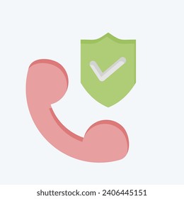 Icon Save Support. related to Finance symbol. flat style. simple design editable. simple illustration