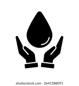 Icon a save water, isolated against a clean background.