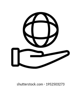 Icono Guardar mundo con esquema de estilo 