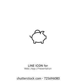 Icon saving coins pig graphic design single icon vector
