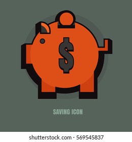 icon saving design, vector illustration