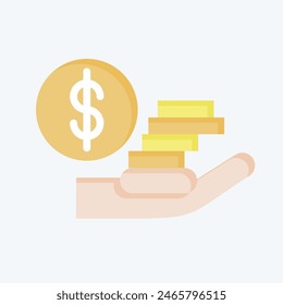 Icon Savings. related to Finance and Tax symbol. flat style. simple design illustration