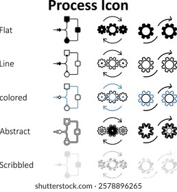 Icon for Scalable with line,flat,colored,abstract and scribbled style