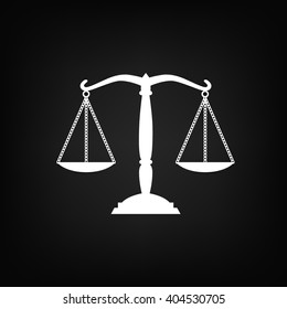 icon scale flat, balance symbol judgment, law