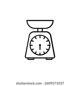 Icon of a scale, symbolizing weight measurement, balance, and precision in various fields.