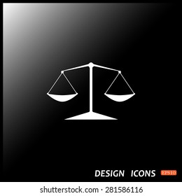 Icon scales balance. icon. vector design