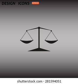 Icon scales balance. icon. vector design