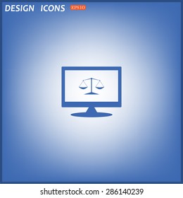 Icon scales balance. icon. vector design