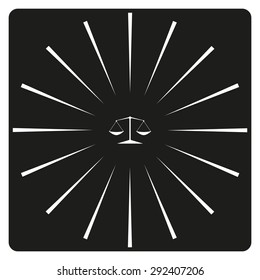 Icon scales balance. icon. vector design